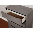 thumbnail image 3 of Bowery Hill 4-Drawer Mid-Century Solid Wood/Wood Veneer/MDF Chest in Gray, 3 of 4