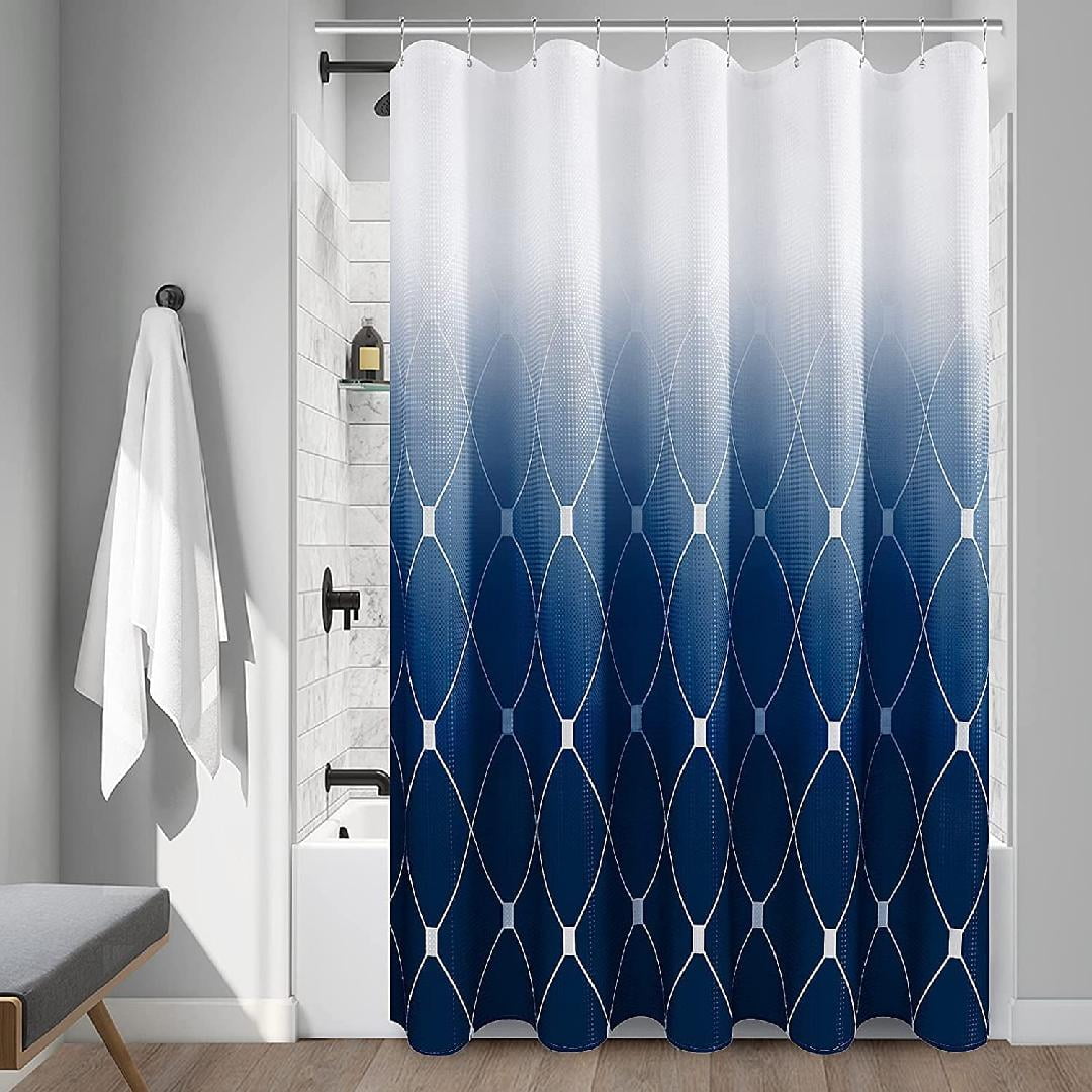Shower Curtain Blue Shower Curtain Blue and White Ombre Shower Curtain