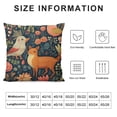 thumbnail image 5 of JEUXUS  Pillow Covers Cartoon Forest Animals and Plant Owl Rabbit Fox Frog Pillow Case Cushion Cover for Home Decor Square Pillowcase, 5 of 5