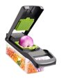 thumbnail image 2 of Vegetable Chopper, 12 in 1 Professional Mandoline Slicer for Kitchen, Multifunctional Food Chopper Cutter for Onion, Potato, Tomato, Veggie with 8 bla, 2 of 3