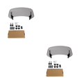 thumbnail image 4 of VONKY Spoiler Experience Protection And Style Sturdy And Durable Windscreen C gray 2Set, 4 of 6