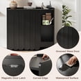 thumbnail image 2 of Large Litter Box Enclosure with Collector, Hidden  Robot Furniture for Automatic Litter Box, Dog Proof Cabinet Side Table, Black, 2 of 8