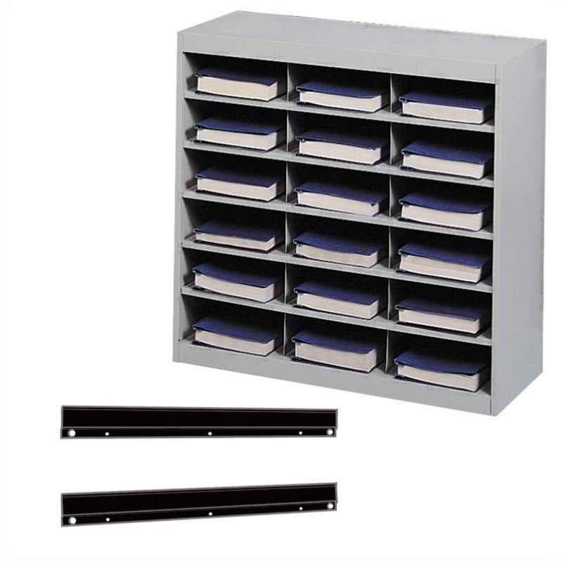 Safco E-Z Stor Organizzatore 24 Scomparti - Scaffale Per Documenti E Letteratura, Acciaio Grigio, Certificato GREENGUARD - 5