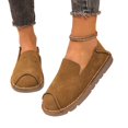 thumbnail image 5 of Solid Round Toe -On Loafers for Women Casual Comfort Walking Shoes, 5 of 9