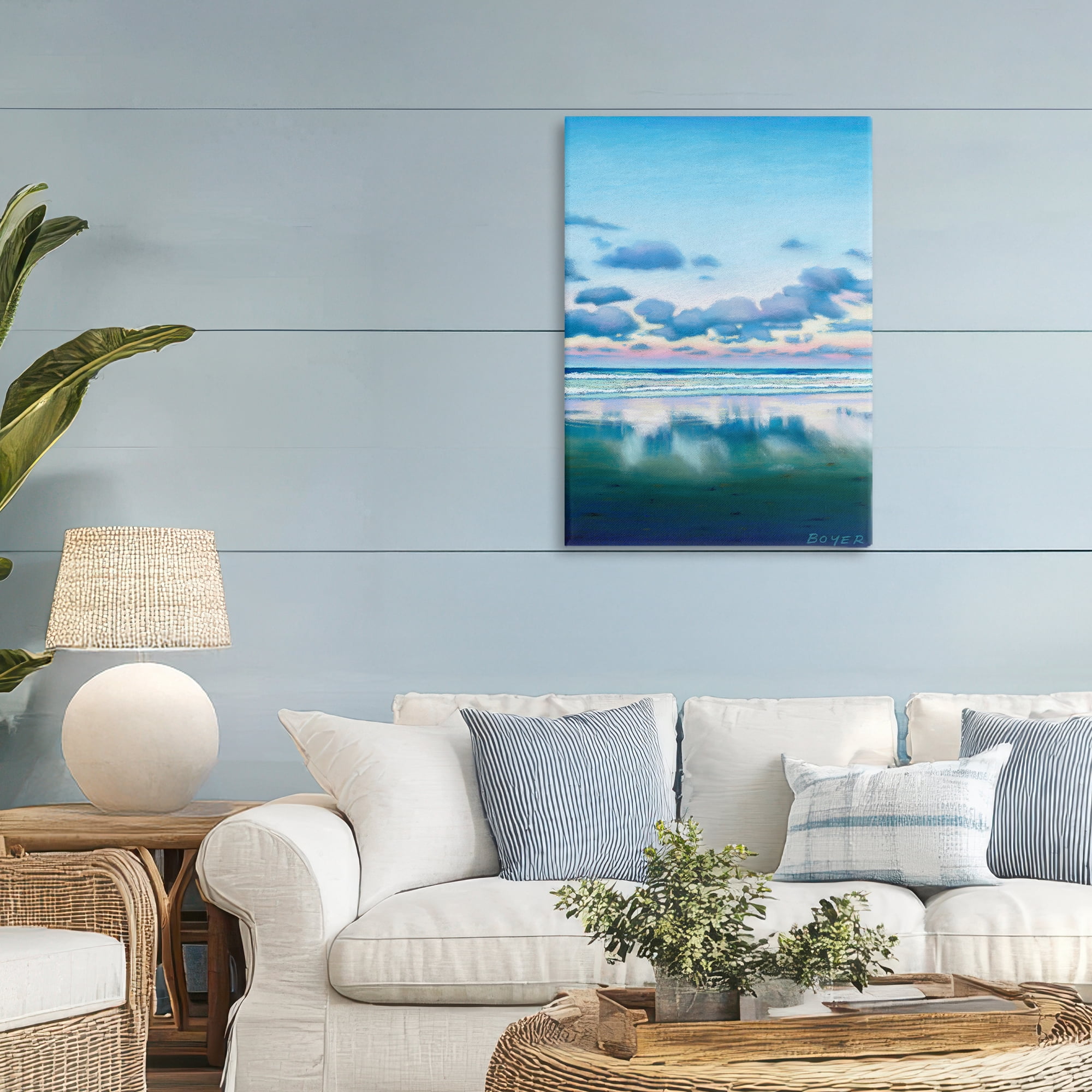 Stupell Industries Pretty Azure Cloud Reflection Canvas Wall Art, design by Susy Boyer
