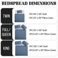 thumbnail image 5 of IR Imperial Rooms 3 Piece Quilt Set Chevron Bedding Microfiber Soft Bedspread with 2 Pillow Shams Washed Blue Queen, 5 of 12