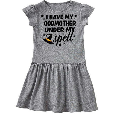 

Inktastic I Have My Godmother Under My Spell with Cute Witch Hat Gift Toddler Girl Dress