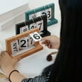 thumbnail image 3 of Calendar Block - Wooden Perpetual Desk Calendar - Home and Office Decor,Creative Nordic Wooden Page-turning Calendar Ornament Study Desk Decoration, 3 of 7
