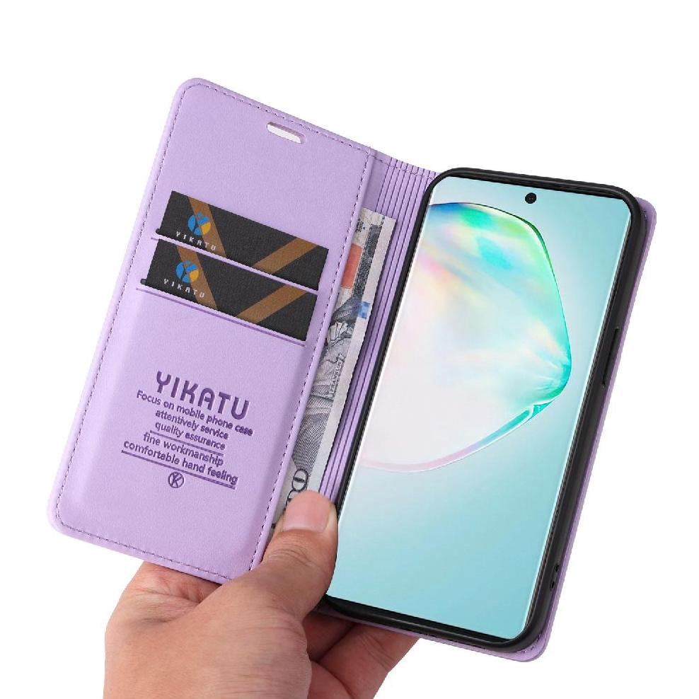 Custodia Portafoglio Con Cerniera Per Samsung Galaxy S10 Lite - Pelle Sintetica Colorata Con 6 Slot E Cinturino - BFL Apricot