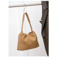 thumbnail image 3 of Cowhide Leather Women Ruched Cloud Bag, Shoulder Underarm Bag, Suede Texture, Large Capacity, 3 of 4