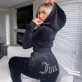 thumbnail image 1 of Women Velvet Juicy Tracksuit Couture Tracksuit Two Piece Set Couture Sweatsuits -L, 1 of 4