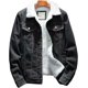 thumbnail image 1 of Xishao - Chamarra de mezclilla para hombre, forro grueso de cachemira, a prueba de frío, chamarra de mezclilla de invierno, ropa de calle Xishao ropa, 1 of 2