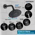 thumbnail image 3 of Juego de grifos para bañera y ducha gotonovo, 6 modos, negro mate, 3 of 9