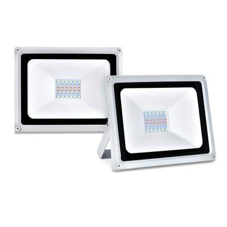 

30W LED Flood Light RGB Color Changing FloodLight with Remote IP65 Waterproof Outdoor Indoor Dimmable Wall Washer Light Party Stage Lights Garden Landscape Lighting 2 Pack