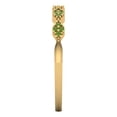 thumbnail image 4 of 0.1 ct Brilliant Round Cut Natural Peridot 14k Yellow Gold Stackable Band SZ 8, 4 of 6
