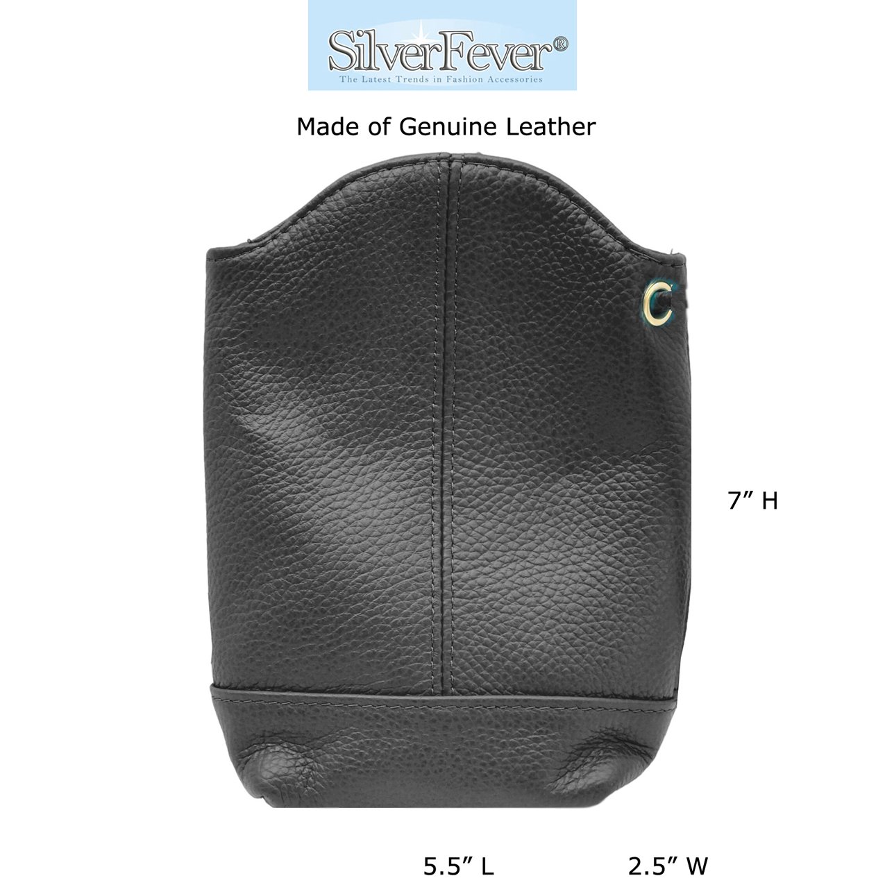 SILVERFEVER Women's Crossbody Handbag Leather Travel Ladies Phone Bag Genuine Cowhide Purse