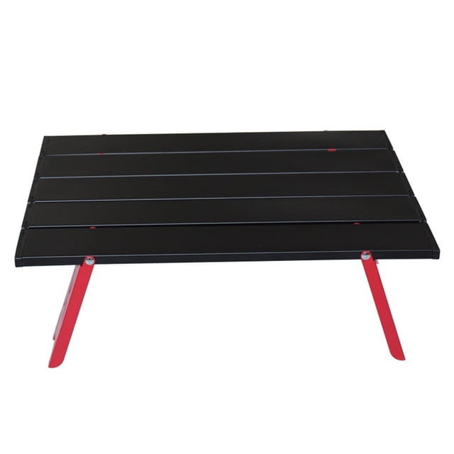 Naiovety de playa de aleación de 10 kg, escritorio antioxidante plegable reutilizable extraíble para jardín, senderismo, viajes, muebles de Mostrada negro rojo Naiovety HA011916-01