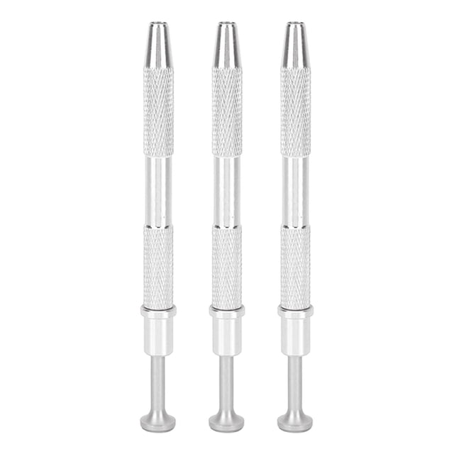 3 piezas Pinzas para recoger bolas de perforación, pinzas profesionales de aleación de 4 puntas para cuentas de diamantes de imitación, herramienta de recogida plateada