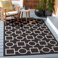 thumbnail image 2 of Safavieh Courtyard Archimedes Geometric Indoor/Outdoor Area Rug, Black/Beige, 2' x 3'7", 2 of 10