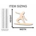 thumbnail image 2 of Unfinished Wood Surfer Shape - Surfing - Ocean - Beach - Nursery - Craft - up to 46" DIY 3" / 1/2", 2 of 3