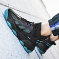 thumbnail image 4 of Men's Mid Top Basketball Court Athletic Sneakers, Mixed Material Upper Lace‑Up Closure Round Toe Non‑Slip Rubber Outsole Supportive Footwear For Sports Training And Daily Wear, 4 of 7