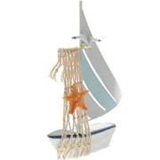 Marine Style Sailboat Wooden Sailing Decor Models Indoor Bedroom The Office Tabletop Seaside