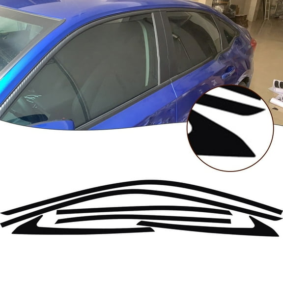 Tekuisi For Honda for Civic Sedan SIDE for WINDOW TRIM Decal Chrome Delete Cover Decal WINDOW TRIM Decal New Practical WINDOW TRIM Decal