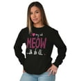 thumbnail image 5 of Meow I Love My Cat Cute Pet Owner Women's Long Sleeve T Shirt Brisco Brands S, 5 of 5