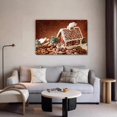 thumbnail image 5 of Christmas Gingerbread House Canvas Poster Bedroom Decor Sports Landscape Office Room Decor Gift,Frame-style,12x18inch(30x45cm), 5 of 8