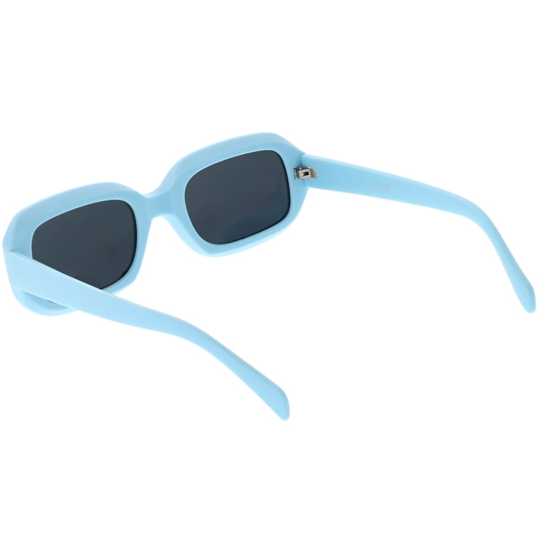 Chunky Matte Finish Rectangle Sunglasses Neutral Colored  display picture 1