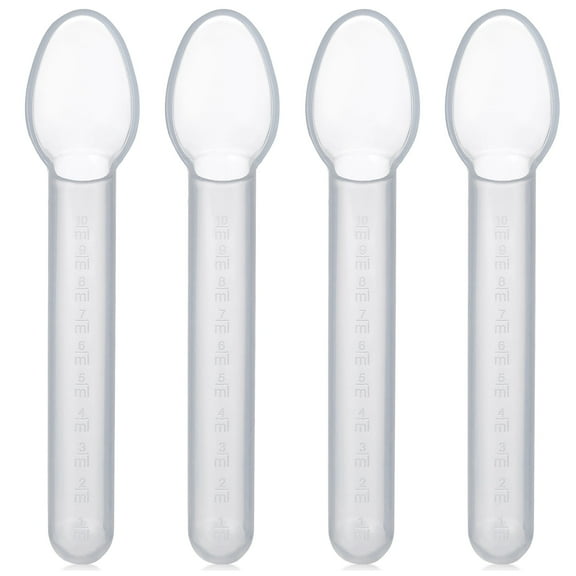 MEDca Medicine Spoon Set, 2 Tsp (10ml), 4-Pack, Accurate Dosing for Kids Baby Toddler