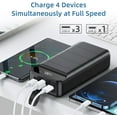 thumbnail image 2 of YOOSANG 50000mAh Portable Charger Power Bank, 22.5W Fast Charging with 3 USB Ports, Flashlight & LED Display, Black, 2 of 8