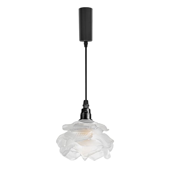 KAYYELAMP Flowers Shade Glass Track Light E12 Base H-Type 3.2Ft Adjusted Modern Track Lamp for Dining Room Kitchen Stairs(No Bulb, Track)