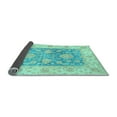 thumbnail image 2 of Ahgly Company Indoor Round Oriental Light Blue Traditional Area Rugs, 7' Round, 2 of 4