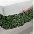thumbnail image 2 of Forest Green Bed Skirt, Abstract Pattern in Green Shades Camouflage Classical Uniform Illustration, Elastic Bedskirt Dust Ruffle Wrap Around for Bedding Decor, 4 Sizes, Multicolor, by Ambesonne, 2 of 2