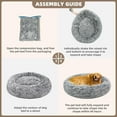 thumbnail image 5 of Katinyos Calming Dog Bed for Medium Dogs, 32 inches Donut Dog Bed with Slip-Resistant Bottom, Machine Washable Pet Bed for Dogs & Cats, Fluffy Plush Faux Fur Dog Anxiety Bed Fits up to 45 lbs, 5 of 7