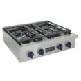 thumbnail image 6 of 30 in. Propane Gas Range Top in Stainless Steel with Royal Blue Knobs, 6 of 12