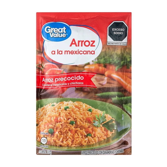 Arroz Great Value precocido a la mexicana 155 g