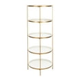 thumbnail image 2 of SAFAVIEH Tia Modern Glam 5-Tier Round Etagere, White/Brass, 2 of 8