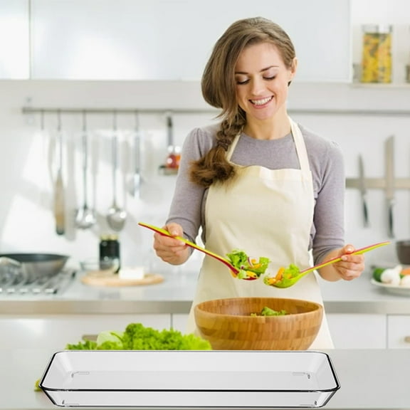 Hovmgk Family Party Serving Tray Set, Clear Plastic Storage Tray for Fruit, Tea, or Snacks, 3 Sizes, Durable, Stackable, Ideal for Parties & Gatherings, Multifunctional, Easy to Clean, Non-toxic