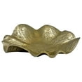 thumbnail image 2 of Bergamo Art Decorative Handmade Aluminum Flower Bowl in Gold, 2 of 4