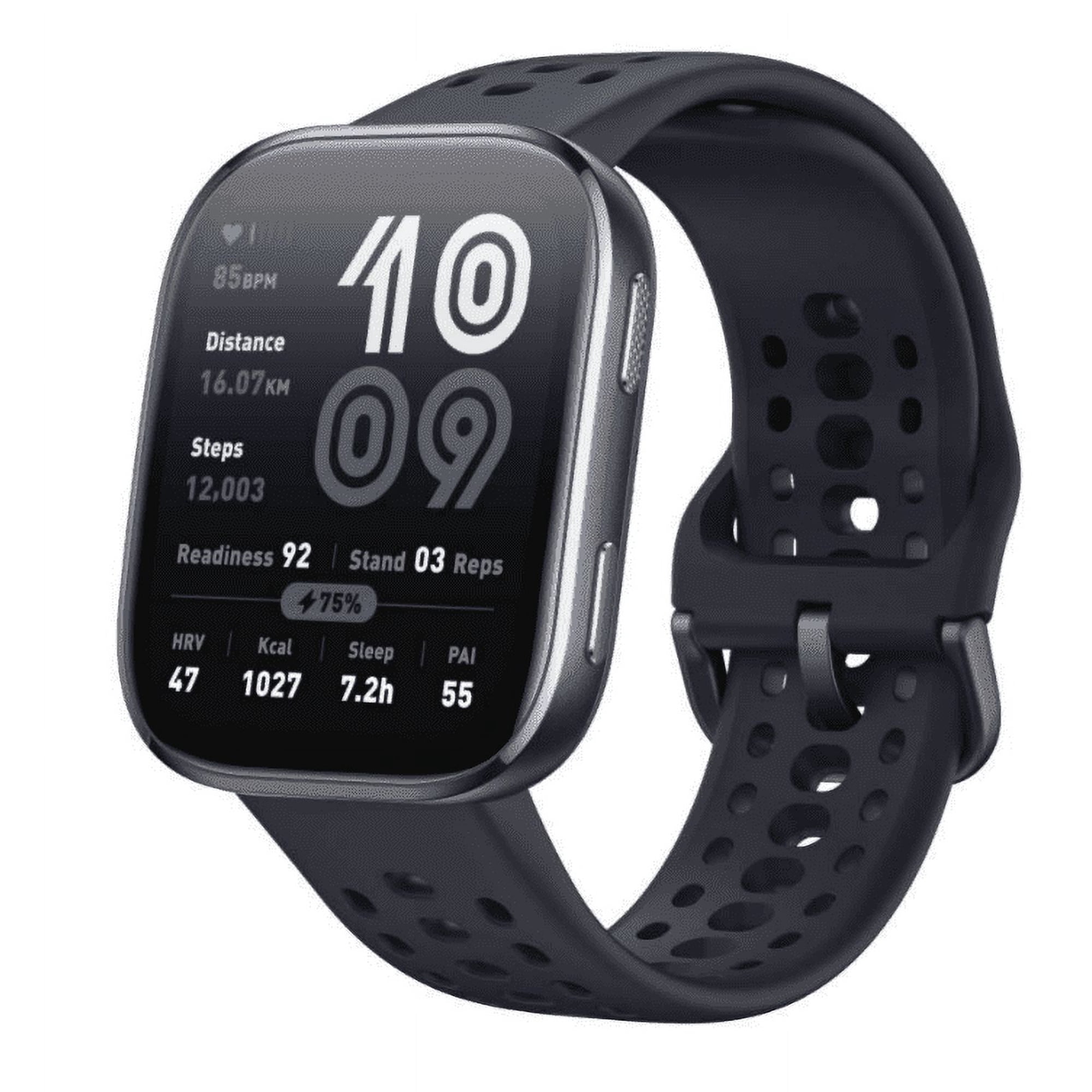 Amazfit Bip 6 Smart Watch 46mm, 14 Day Battery, 1.97" AMOLED Display, GPS & Free Maps, AI, Bluetooth Call & Text, w/Health, Fitness & Sleep Tracker, 140+ Workout Modes, Water-Resistance, Black