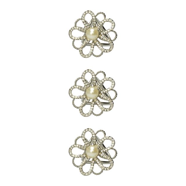 Minnieouse Bufanda Anillo Bufandas elegantes Hebilla con diamantes de imitación Abrazadera para envolver estilo Heronsbill Regalos para mujeres Type1 NO1