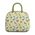 thumbnail image 2 of Womens LightYellow Cartoon Dinosaurs Volcanoes Palm Trees Pattern Lunch Box for Work,Insulated Lunch Bag for Women,Loncheras Para Mujer,Leakproof Adult Lunch Bag for Work,Beach,Travel,Picnic,Camping, 2 of 7