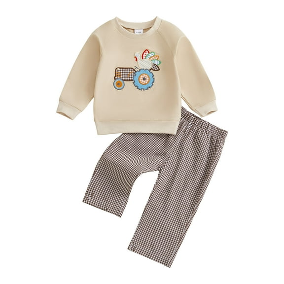 UYYX 4 Year Old Boy Clothes 3 Year Old Boy Clothes Toddler Boy Sweatshirt Outfit Long Sleeve Shirt Jogger Pants Fall Outfits Winter Clothes Set 3-6 Months