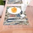 thumbnail image 5 of XMXT 6 Pcs Woven Placemats, Diverse Stamp Prints Stain Resistant Anti-Skid Placemat for Kitchen Table, 12 x 18 inches, 5 of 6