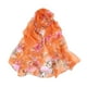 thumbnail image 1 of Bufanda de seda Minnieouse con estampado Floral para mujer pañuelo ligero y elegante de lujo para playa naranja, 1 of 6