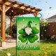 thumbnail image 5 of Decoraciones para el Día de San Patricio, Accesorios para el Día de San Patricio, Regalos para el Día de San Patricio. Bandera de jardín de doble cara con diseño de "Feliz Día de San Patricio", bander, 5 of 6