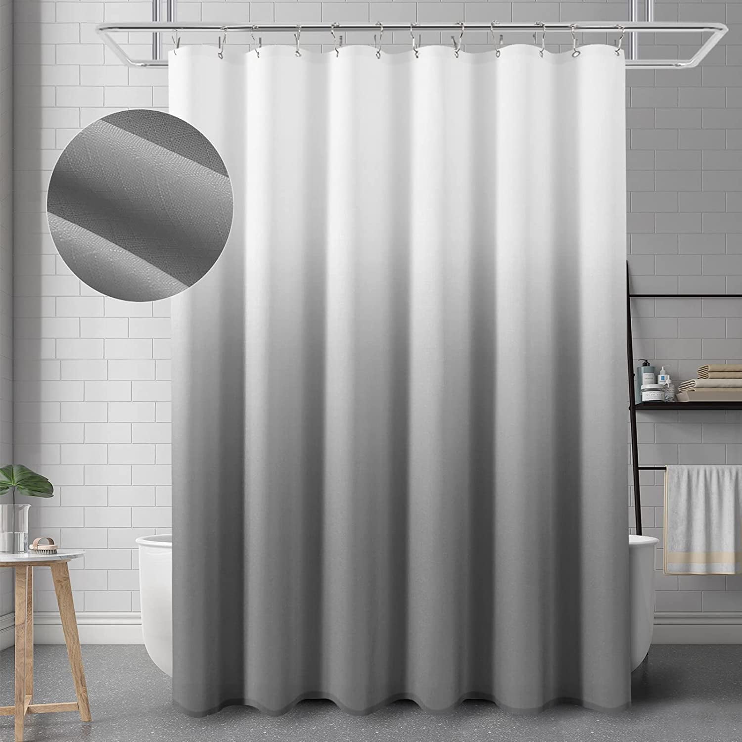 Grey Shower Curtain Grey and White Ombre Shower Curtains for Bathroom