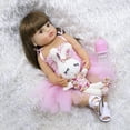 thumbnail image 4 of Muñeca Reborn Decdeal 22 pulgadas Reborn Baby Doll Silicona de cuerpo completo Realista Cute Bath Dolls Muñeca de regalo para bebé con diadema de oreja de gato y vestido rosa Decdeal Muñeca Reborn, 4 of 6